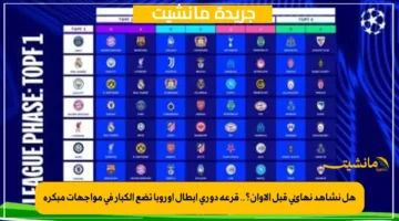 هل نشاهد نهائي قبل الأوان؟.. قرعة دوري أبطال أوروبا تضع الكبار في مواجهات مبكرة 1